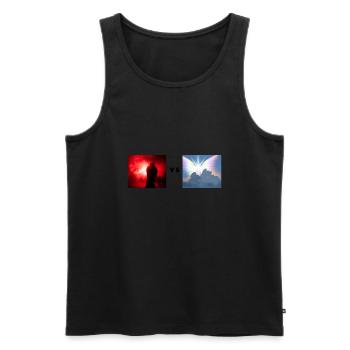 Hell VS Paradise - Men's Premium Organic Tank Top - black - Front - AI Model Male 178 light (178cm)