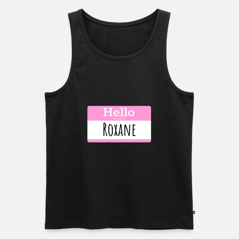 ROXANE - Men's Premium Organic Tank Top - black