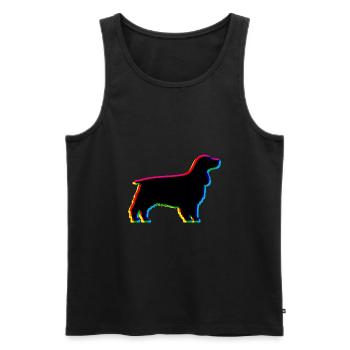 CMYK Deutsch Cocker Spaniel - Men's Premium Organic Tank Top - black - Front - AI Model Male 178 light (178cm)