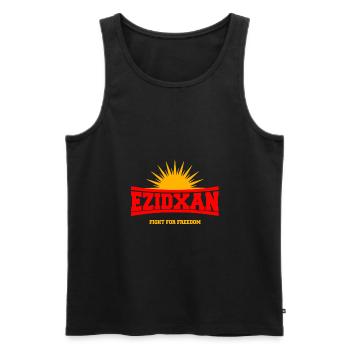 Ezidxan fight for freedom yeziden - Männer Premium Bio Tank Top - Schwarz - Vorne - AI Model Male 178 light (178cm)