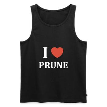 i love Prune - Débardeur bio Premium Homme - noir - Devant - Michal (187cm)
