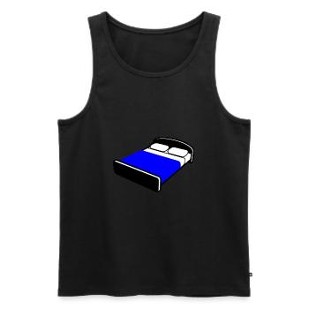 bett bed schlafen schlafzimmer sleeping room60 - Männer Premium Bio Tank Top - Schwarz - Vorne - Michal (187cm)