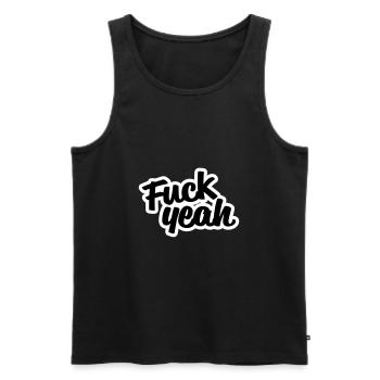 Fuck Yeah - Débardeur bio Premium Homme - noir - Devant - AI Model Male 178 light (178cm)