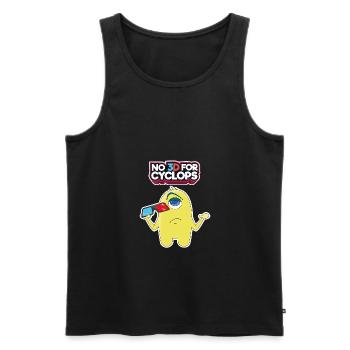 Comic 3D Glasses Cyclops Cinema Movie Comic Gift - Men's Premium Organic Tank Top - black - Front - AI Model Male 178 light (178cm)