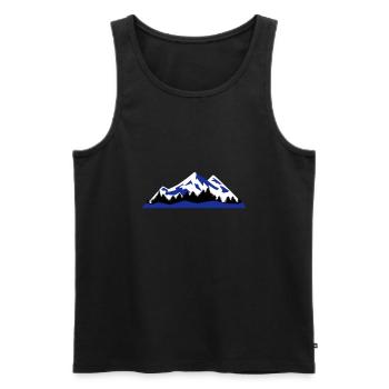 mountains, winter, landscape - Débardeur bio Premium Homme - noir - Devant - Michal (187cm)
