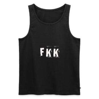 FKK - Männer Premium Bio Tank Top - Schwarz - Vorne - Michal (187cm)
