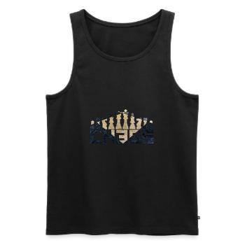 Schach - Männer Premium Bio Tank Top - Schwarz - Vorne - Michal (187cm)
