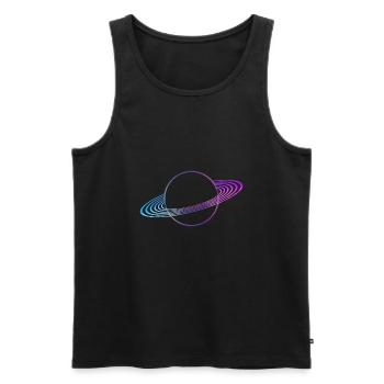 Rings Of Saturn - Men's Premium Organic Tank Top - black - Front - AI Model Male 178 light (178cm)
