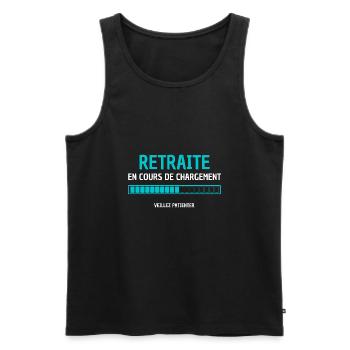 Retraite en cours de chargement - Débardeur bio Premium Homme - noir - Devant - Michal (187cm)