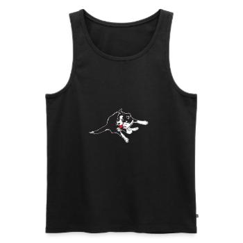 Flyball2 - Männer Premium Bio Tank Top - Schwarz - Vorne - Michal (187cm)