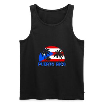 Puerto Rico - Men's Premium Organic Tank Top - black - Front - Michal (187cm)