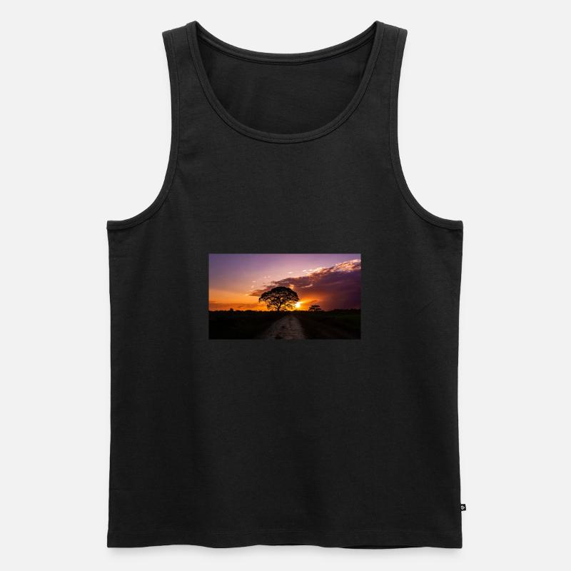 sunset in Venezuela - Men's Premium Organic Tank Top - black