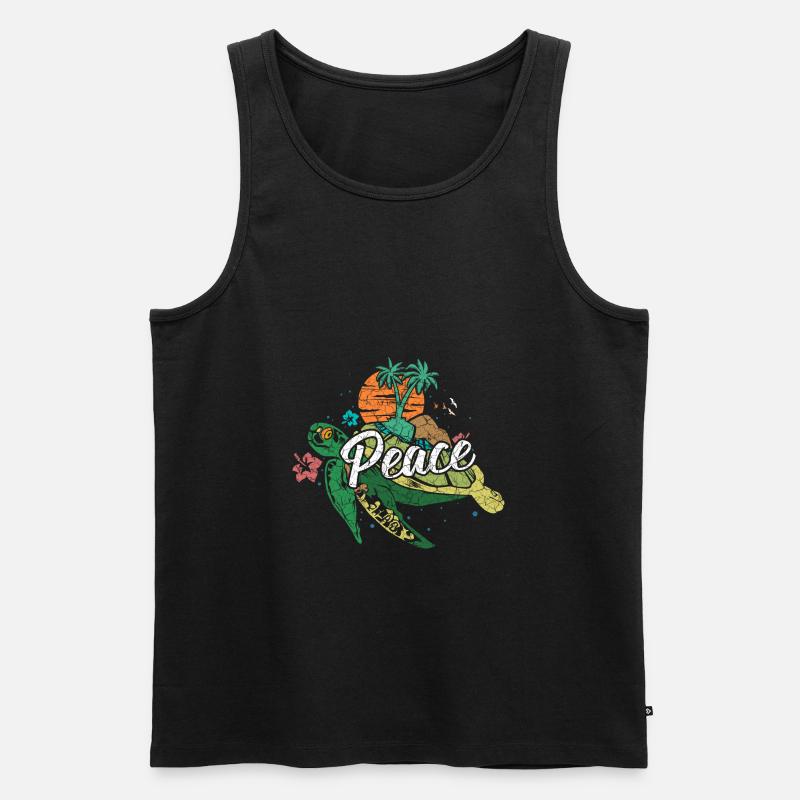 Schildkröte - Männer Premium Bio Tank Top - Schwarz