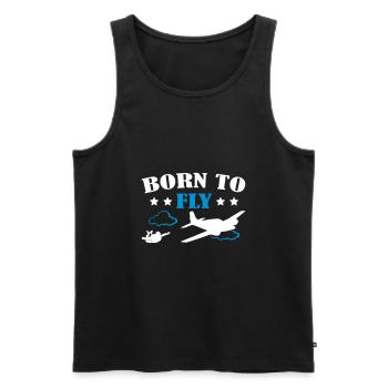 Born To Fly Skydive - Männer Premium Bio Tank Top - Schwarz - Vorne - Michal (187cm)