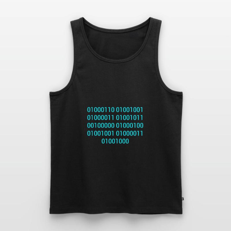 BINARY CODE / BINÄRCODE F**K DICH GESCHENKIDEE Männer Premium Bio Tank Top