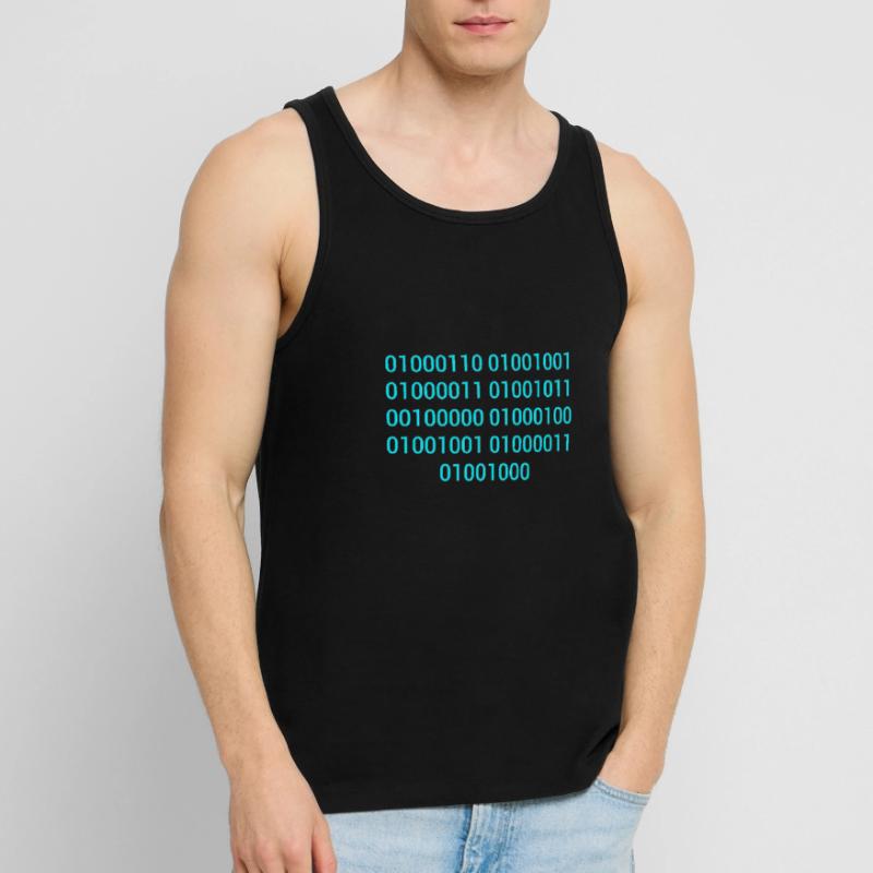 BINARY CODE / BINÄRCODE F**K DICH GESCHENKIDEE Männer Premium Bio Tank Top
