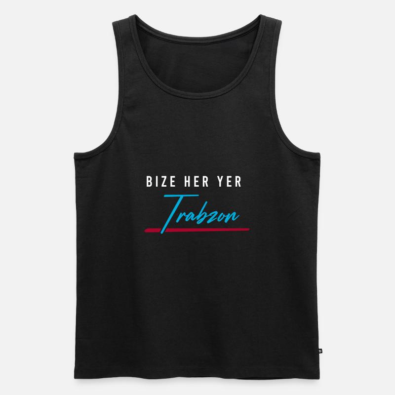Bize her yer Trabzon - Männer Premium Bio Tank Top - Schwarz