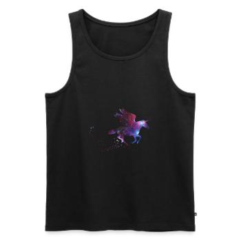 Unicorn Galaxy - Galaxie Einhorn - Débardeur bio Premium Homme - noir - Devant - Michal (187cm)