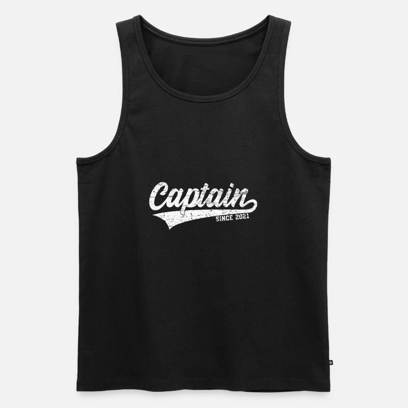 CAPTAIN SINCE 2021 - Männer Premium Bio Tank Top - Schwarz