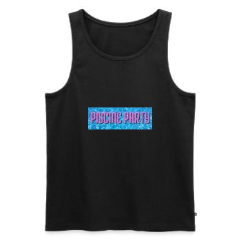 piscine party - Débardeur bio Premium Homme - noir - Devant - Michal (187cm)