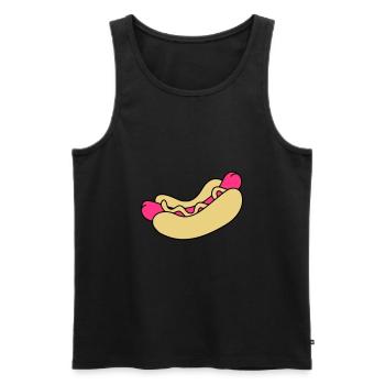 Hot Dog - Männer Premium Bio Tank Top - Schwarz - Vorne - AI Model Male 178 light (178cm)