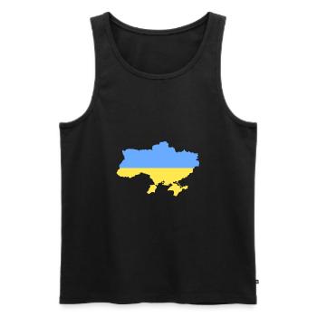 ukraine - Männer Premium Bio Tank Top - Schwarz - Vorne - Michal (187cm)