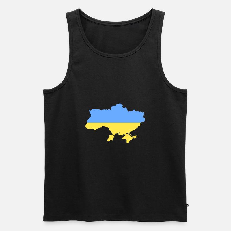 ukraine - Männer Premium Bio Tank Top - Schwarz