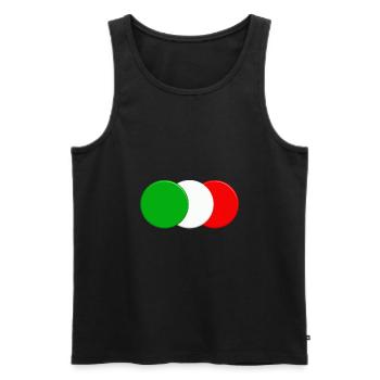 Drapeau italien - Débardeur bio Premium Homme - noir - Devant - Michal (187cm)