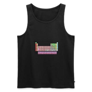 periodic system - Men's Premium Organic Tank Top - black - Front - AI Model Male 178 light (178cm)