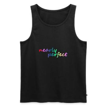 nearly perfect gradient - Men's Premium Organic Tank Top - black - Front - AI Model Male 178 light (178cm)