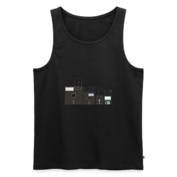 Set der Floppy Disks (3) - Männer Premium Bio Tank Top - Schwarz - Vorne - AI Model Male 178 light (178cm)