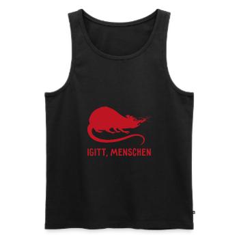 Igitt menschen Ratte Tier Spruch Geschenk - Männer Premium Bio Tank Top - Schwarz - Vorne - Michal (187cm)