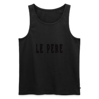 LE PERE motif noir - Débardeur bio Premium Homme - noir - Devant - AI Model Male 178 light (178cm)