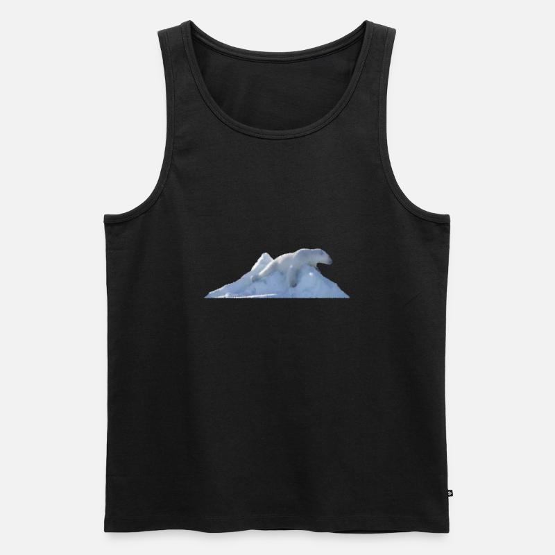Eisbär-Eisberg - Männer Premium Bio Tank Top - Schwarz