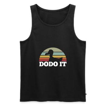 Dodo it vintage retro Motiv - Männer Premium Bio Tank Top - Schwarz - Vorne - Michal (187cm)