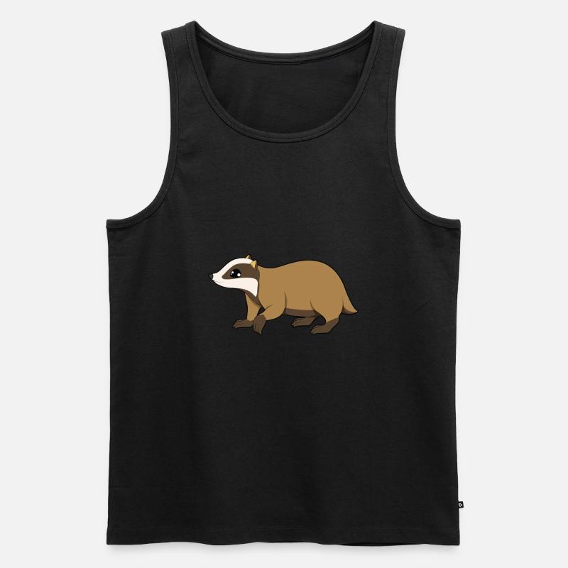 Dachs - Männer Premium Bio Tank Top - Schwarz