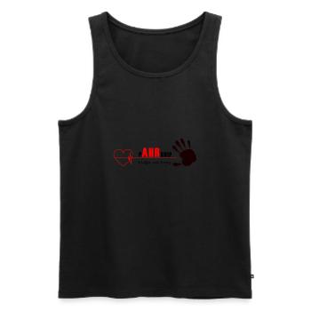 We Ahr Together - solidAHRität - - Männer Premium Bio Tank Top - Schwarz - Vorne - AI Model Male 178 light (178cm)