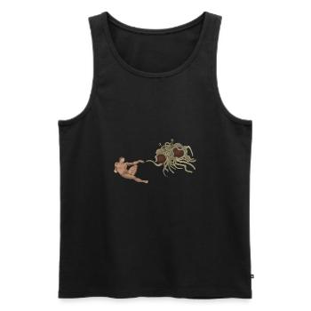 Die Erschaffung Adams - Männer Premium Bio Tank Top - Schwarz - Vorne - AI Model Male 178 light (178cm)