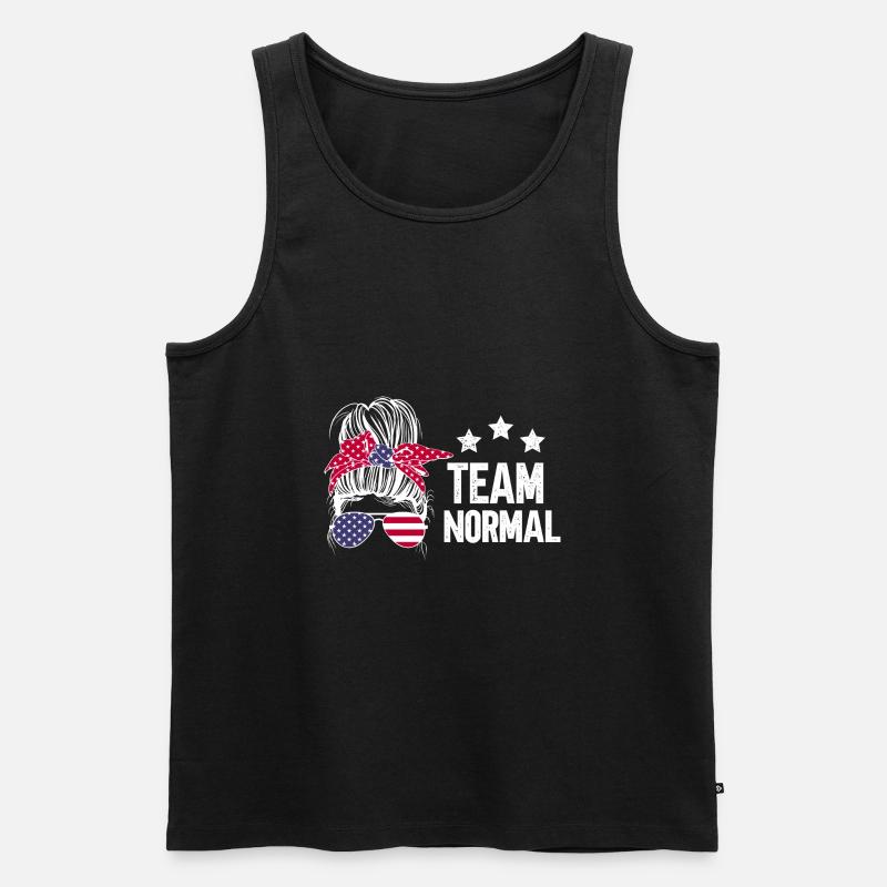 Team Normal - Männer Premium Bio Tank Top - Schwarz