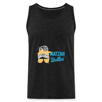 Matzah Ballin qui a laissé sortir les grenouilles - Débardeur bio Premium Homme - charbon - Devant - Alexander (188cm)