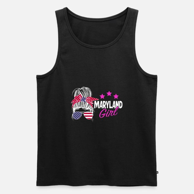 Maryland - Männer Premium Bio Tank Top - Schwarz
