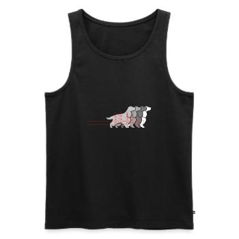 Cocker Spaniel Heartbeat Funny Dog Owners - Men's Premium Organic Tank Top - black - Front - AI Model Male 178 light (178cm)