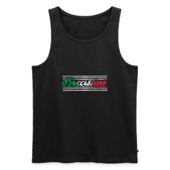 Bocce Ball Player Boules Bocce Boccissimo Pun - Männer Premium Bio Tank Top - Schwarz - Vorne - Michal (187cm)