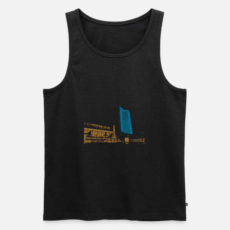 Leipzig Gewandhaus Uni Riese Geschenkidee - Männer Premium Bio Tank Top - Schwarz