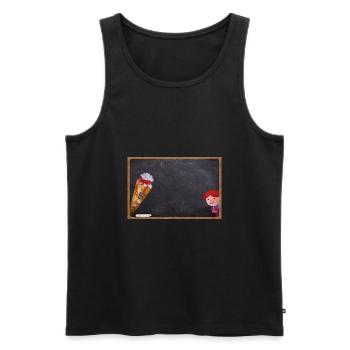Erster Schultag - Männer Premium Bio Tank Top - Schwarz - Vorne - AI Model Male 178 light (178cm)
