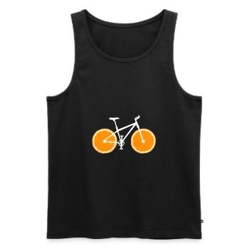 Fruit Bicycle Lemon Lime Orange / Gift - Men's Premium Organic Tank Top - black - Front - AI Model Male 178 light (178cm)