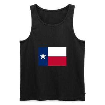 Texas - Men's Premium Organic Tank Top - black - Front - AI Model Male 178 light (178cm)