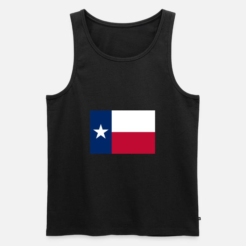 Texas - Männer Premium Bio Tank Top - Schwarz