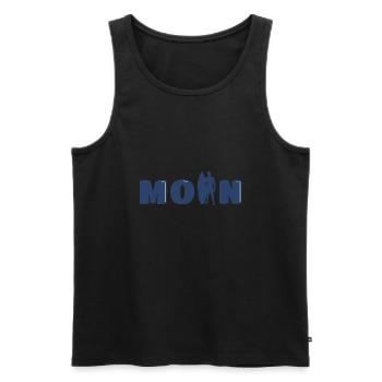 Moin mit Surfer - Männer Premium Bio Tank Top - Schwarz - Vorne - AI Model Male 178 light (178cm)