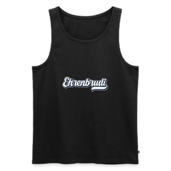 Ehrenbrudi Bruder Ehrenbruder Brudi Ehre Bro - Männer Premium Bio Tank Top - Schwarz - Vorne - Michal (187cm)